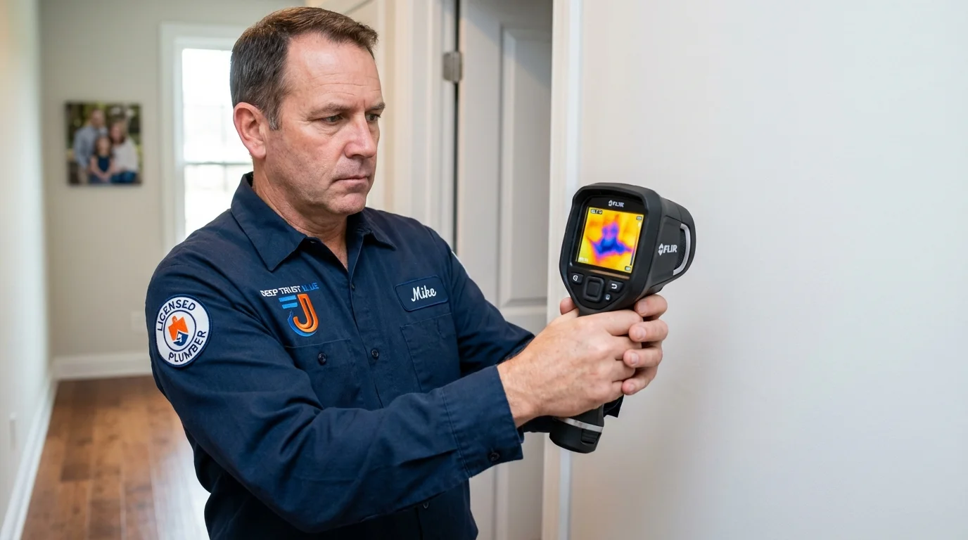 Thermal imaging leak detection by Johns Plumbing LLC in Vineyard Haven